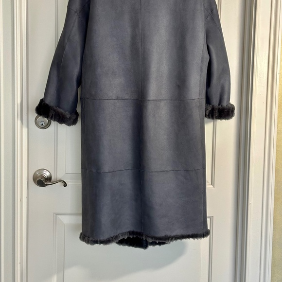 Brunello Cucinelli Reversible Lambskin Textured Fur Coat WOMENS SZ IT 44 / US 8 - Picture 7 of 16